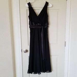 SL.fashions Fit and Flare Maxi Black Dress